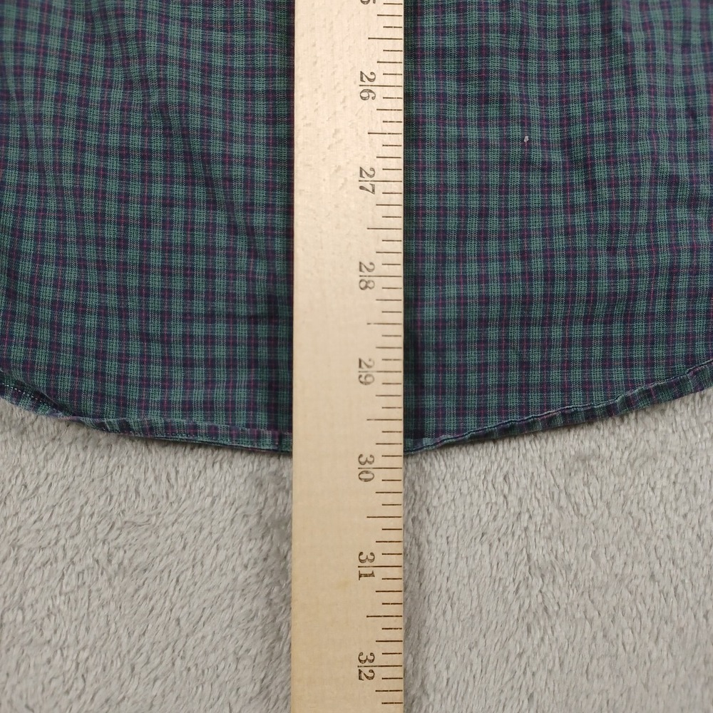Ralph Lauren Shirt Mens Large Green Plaid Custom Fit Long Sleeve Preppy - Picture 6 of 7